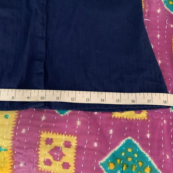 Vintage Jaeger navy blue semi-sheer cotton blouse - Picture 8 of 11